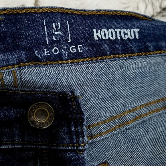 George Jeans Mens 34x30 Blue Boot Cut Dark Wash American Denim - Picture 10 of 12